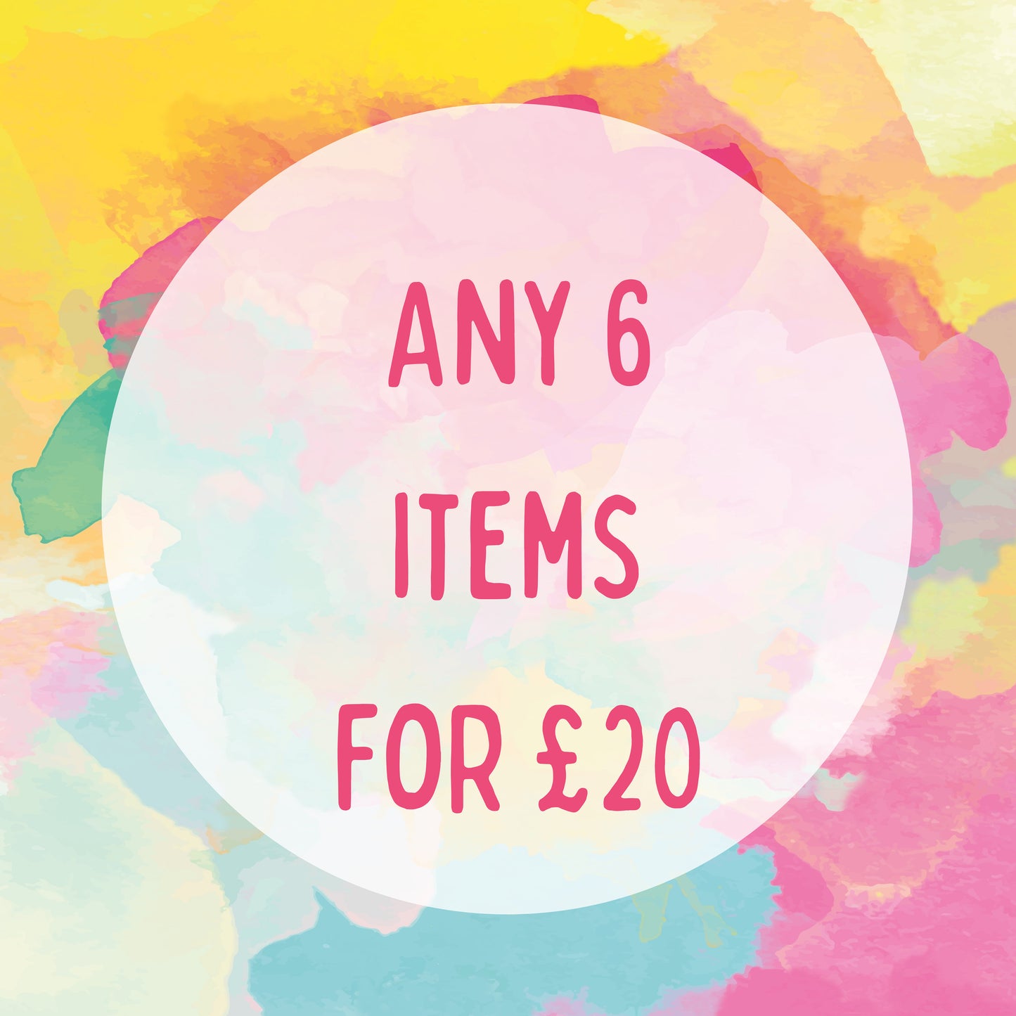 Any 6 items for £20