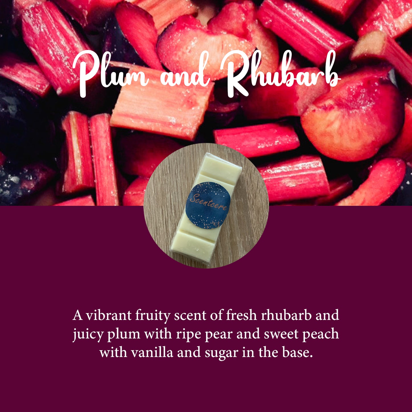 Plum and rhubarb